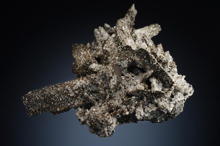 SMITHSONITE on TENNANTITE after CHALCOCITE (repaired)